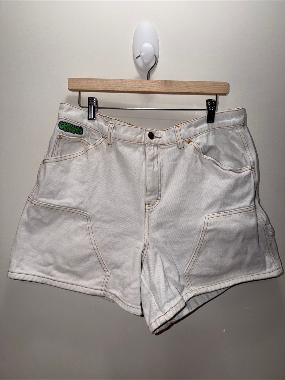 Empyre Denim Carpenter Shorts with Patch Accent Size XL